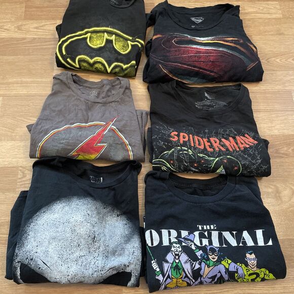 Mens Marvel DC T Shirts Bundle Graphic Tees Lot Of 6 Size XXL - Picture 2 of 9